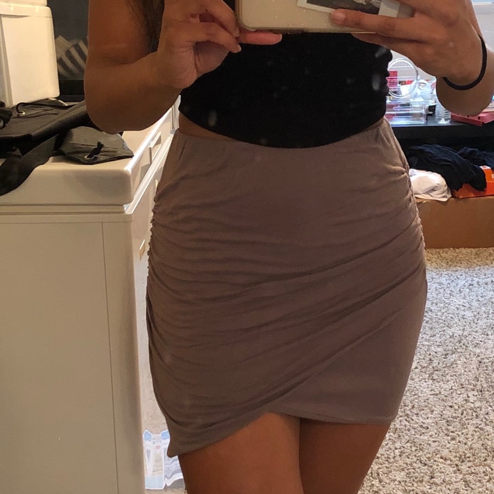 Gray Mini Skirt